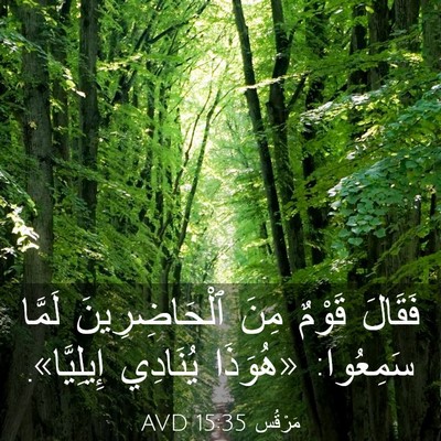 Picture 03 - مَرْقُس 15:35 AVD - فَقَالَ قَوْمٌ مِنَ - Bible Verse Picture