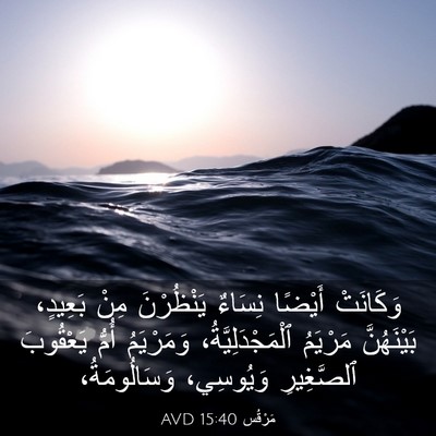 Picture 03 - مَرْقُس 15:40 AVD - وَكَانَتْ أَيْضًا نِسَاءٌ - Bible Verse Picture