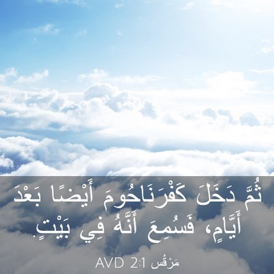 Picture 03 - مَرْقُس 2:1 AVD - ثُمَّ دَخَلَ - Bible Verse Picture