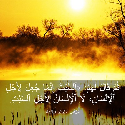 Picture 03 - مَرْقُس 2:27 AVD - ثُمَّ قَالَ لَهُمُ: - Bible Verse Picture