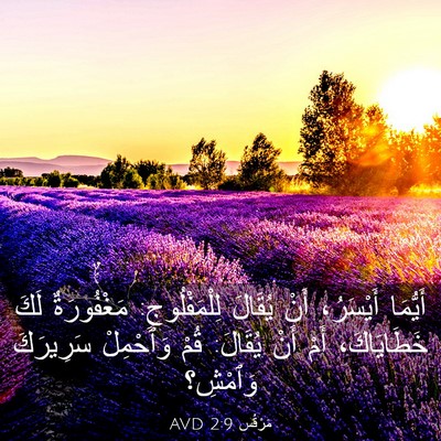 Picture 03 - مَرْقُس 2:9 AVD - أَيُّمَا أَيْسَرُ، أَنْ - Bible Verse Picture