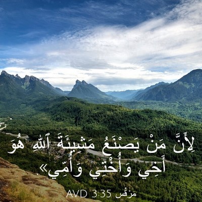Picture 03 - مَرْقُس 3:35 AVD - لِأَنَّ مَنْ يَصْنَعُ - Bible Verse Picture