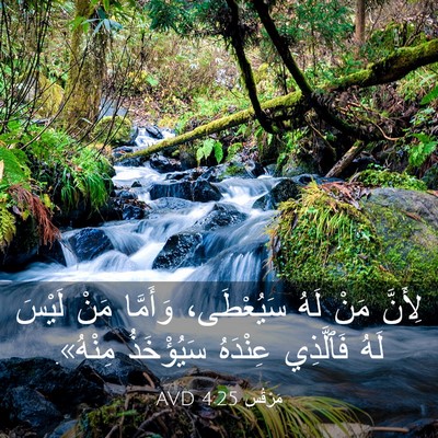 Picture 03 - مَرْقُس 4:25 AVD - لِأَنَّ مَنْ لَهُ - Bible Verse Picture