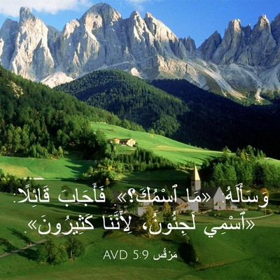 Picture 03 - مَرْقُس 5:9 AVD - وَسَأَلَهُ: «مَا - Bible Verse Picture