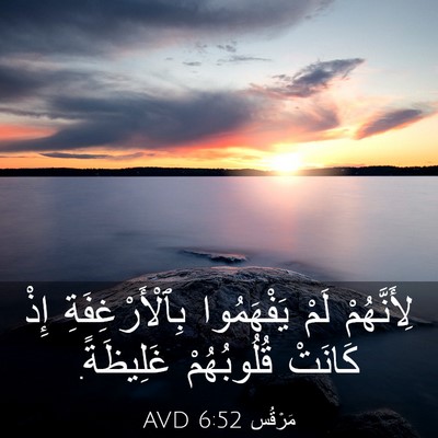 Picture 03 - مَرْقُس 6:52 AVD - لِأَنَّهُمْ لَمْ - Bible Verse Picture
