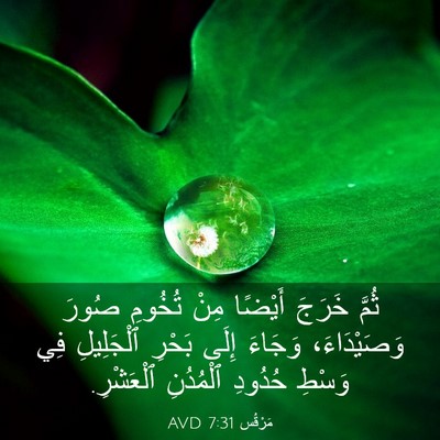 Picture 03 - مَرْقُس 7:31 AVD - ثُمَّ خَرَجَ أَيْضًا مِنْ - Bible Verse Picture
