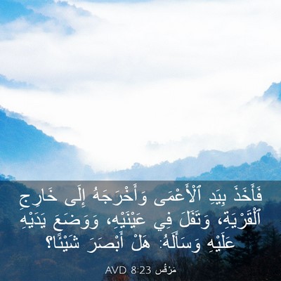 Picture 03 - مَرْقُس 8:23 AVD - فَأَخَذَ بِيَدِ - Bible Verse Picture