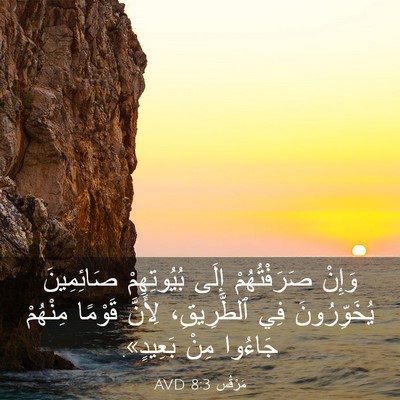 Picture 03 - مَرْقُس 8:3 AVD - وَإِنْ صَرَفْتُهُمْ إِلَى - Bible Verse Picture