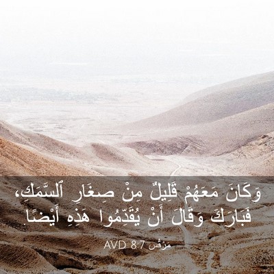 Picture 03 - مَرْقُس 8:7 AVD - وَكَانَ مَعَهُمْ قَلِيلٌ - Bible Verse Picture