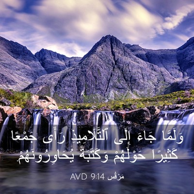 Picture 03 - مَرْقُس 9:14 AVD - وَلَمَّا جَاءَ إِلَى - Bible Verse Picture