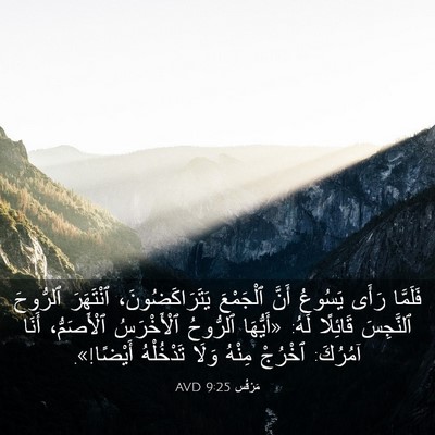 Picture 03 - مَرْقُس 9:25 AVD - فَلَمَّا رَأَى يَسُوعُ - Bible Verse Picture