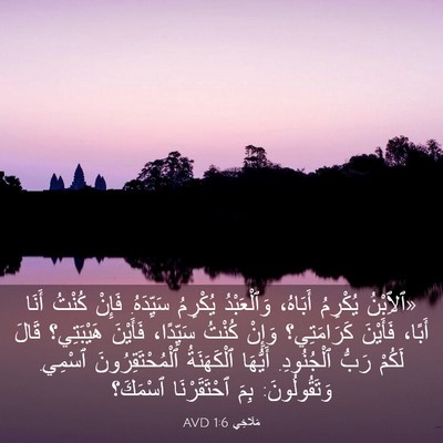 Picture 03 - مَلَاخِي 1:6 AVD - «ٱلِٱبْنُ يُكْرِمُ - Bible Verse Picture