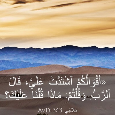 Picture 03 - مَلَاخِي 3:13 AVD - «أَقْوَالُكُمُ ٱشْتَدَّتْ - Bible Verse Picture