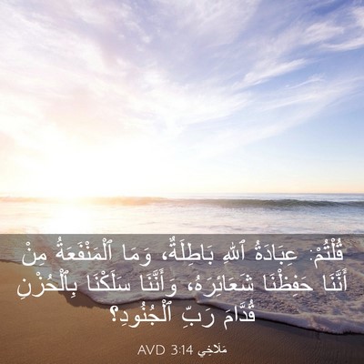 Picture 03 - مَلَاخِي 3:14 AVD - قُلْتُمْ: عِبَادَةُ ٱللهِ - Bible Verse Picture