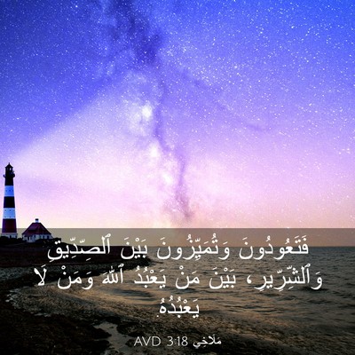 Picture 03 - مَلَاخِي 3:18 AVD - فَتَعُودُونَ - Bible Verse Picture