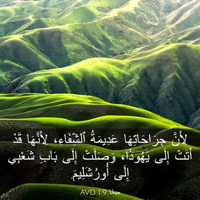 Picture 03 - مِيخَا 1:9 AVD - لِأَنَّ جِرَاحَاتِهَا - Bible Verse Picture