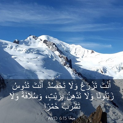 Picture 03 - مِيخَا 6:15 AVD - أَنْتَ تَزْرَعُ وَلَا - Bible Verse Picture
