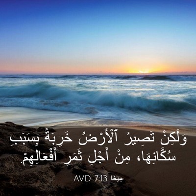 Picture 03 - مِيخَا 7:13 AVD - وَلَكِنْ تَصِيرُ - Bible Verse Picture
