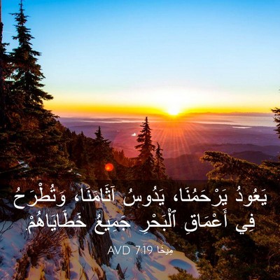 Picture 03 - مِيخَا 7:19 AVD - يَعُودُ يَرْحَمُنَا، - Bible Verse Picture