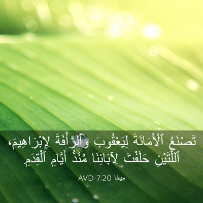 Picture 03 - مِيخَا 7:20 AVD - تَصْنَعُ ٱلْأَمَانَةَ - Bible Verse Picture