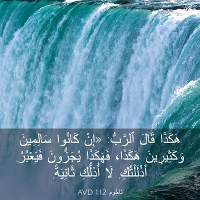 Picture 03 - نَاحُوم 1:12 AVD - هَكَذَا قَالَ ٱلرَّبُّ: - Bible Verse Picture