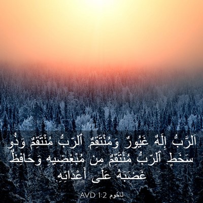 Picture 03 - نَاحُوم 1:2 AVD - اَلرَّبُّ إِلَهٌ غَيُورٌ - Bible Verse Picture