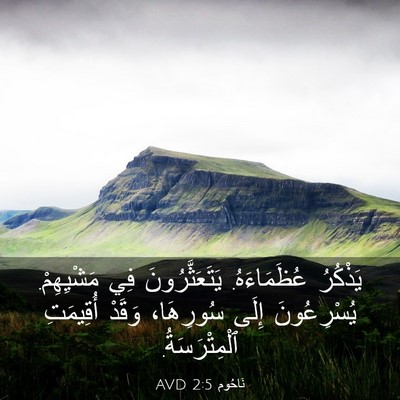Picture 03 - نَاحُوم 2:5 AVD - يَذْكُرُ عُظَمَاءَهُ. - Bible Verse Picture