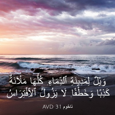 Picture 03 - نَاحُوم 3:1 AVD - وَيْلٌ لِمَدِينَةِ - Bible Verse Picture