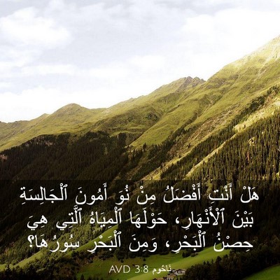 Picture 03 - نَاحُوم 3:8 AVD - هَلْ أَنْتِ أَفْضَلُ مِنْ - Bible Verse Picture