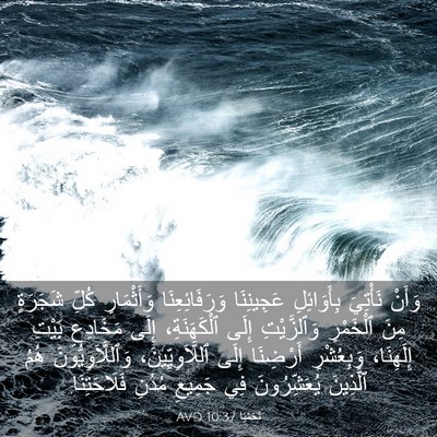 Picture 03 - نَحَمْيَا 10:37 AVD - وَأَنْ نَأْتِيَ - Bible Verse Picture