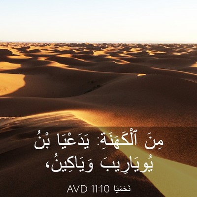 Picture 03 - نَحَمْيَا 11:10 AVD - مِنَ ٱلْكَهَنَةِ: - Bible Verse Picture