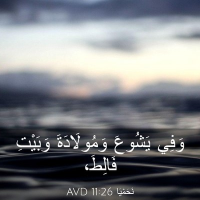 Picture 03 - نَحَمْيَا 11:26 AVD - وَفِي يَشُوعَ - Bible Verse Picture
