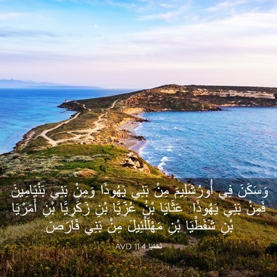 Picture 03 - نَحَمْيَا 11:4 AVD - وَسَكَنَ فِي أُورُشَلِيمَ - Bible Verse Picture