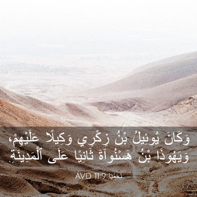 Picture 03 - نَحَمْيَا 11:9 AVD - وَكَانَ يُوئِيلُ بْنُ - Bible Verse Picture
