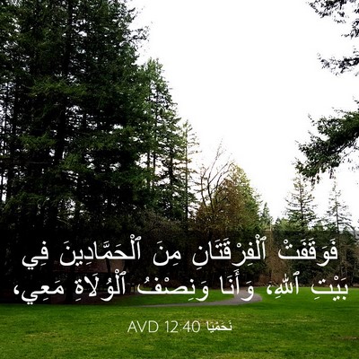 Picture 03 - نَحَمْيَا 12:40 AVD - فَوَقَفَتْ ٱلْفِرْقَتَانِ - Bible Verse Picture