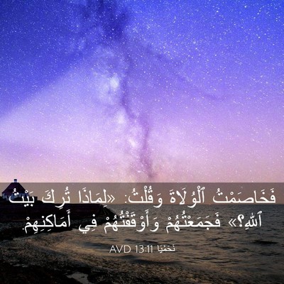 Picture 03 - نَحَمْيَا 13:11 AVD - فَخَاصَمْتُ ٱلْوُلَاةَ - Bible Verse Picture