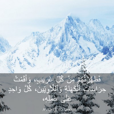 Picture 03 - نَحَمْيَا 13:30 AVD - فَطَهَّرْتُهُمْ مِنْ - Bible Verse Picture