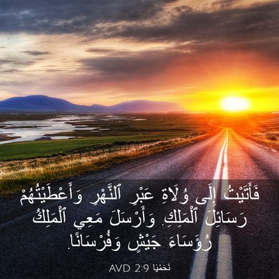 Picture 03 - نَحَمْيَا 2:9 AVD - فَأَتَيْتُ إِلَى وُلَاةِ - Bible Verse Picture
