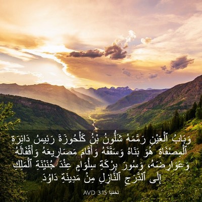Picture 03 - نَحَمْيَا 3:15 AVD - وَبَابُ ٱلْعَيْنِ - Bible Verse Picture