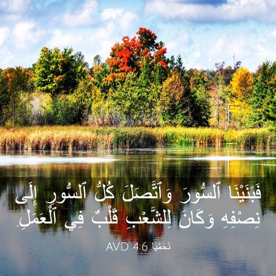 Picture 03 - نَحَمْيَا 4:6 AVD - فَبَنَيْنَا ٱلسُّورَ - Bible Verse Picture