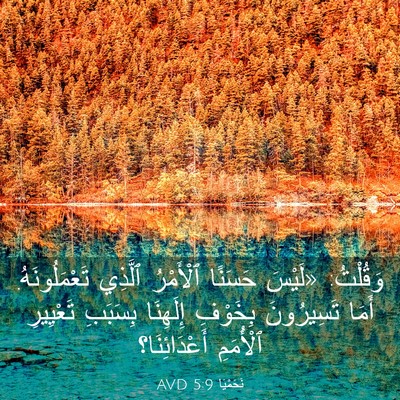 Picture 03 - نَحَمْيَا 5:9 AVD - وَقُلْتُ: «لَيْسَ حَسَنًا - Bible Verse Picture
