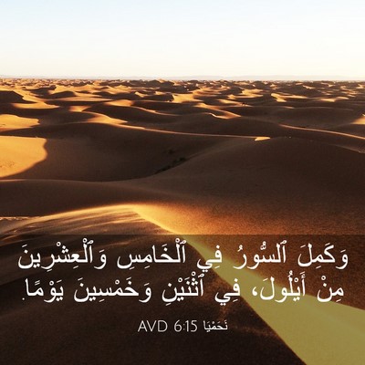 Picture 03 - نَحَمْيَا 6:15 AVD - وَكَمِلَ ٱلسُّورُ فِي - Bible Verse Picture