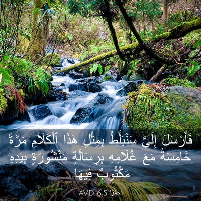 Picture 03 - نَحَمْيَا 6:5 AVD - فَأَرْسَلَ إِلَيَّ - Bible Verse Picture