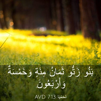Picture 03 - نَحَمْيَا 7:13 AVD - بَنُو زَتُّو ثَمَانُ - Bible Verse Picture