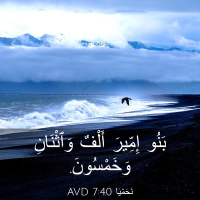 Picture 03 - نَحَمْيَا 7:40 AVD - بَنُو إِمِّيرَ أَلْفٌ - Bible Verse Picture