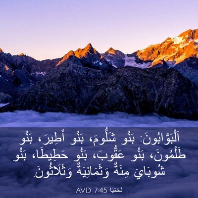 Picture 03 - نَحَمْيَا 7:45 AVD - اَلْبَوَّابُونَ: بَنُو - Bible Verse Picture