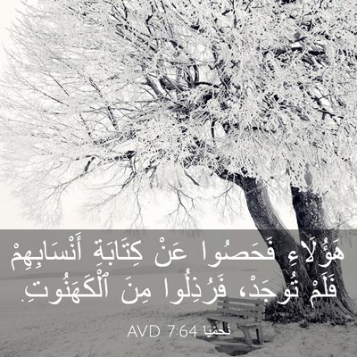 Picture 03 - نَحَمْيَا 7:64 AVD - هَؤُلَاءِ فَحَصُوا عَنْ - Bible Verse Picture
