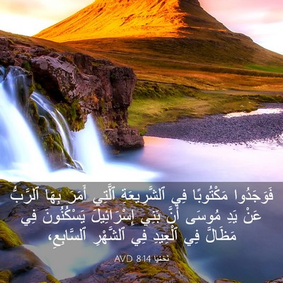 Picture 03 - نَحَمْيَا 8:14 AVD - فَوَجَدُوا مَكْتُوبًا فِي - Bible Verse Picture