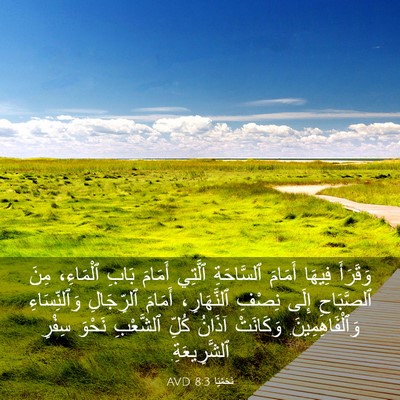Picture 03 - نَحَمْيَا 8:3 AVD - وَقَرَأَ فِيهَا أَمَامَ - Bible Verse Picture
