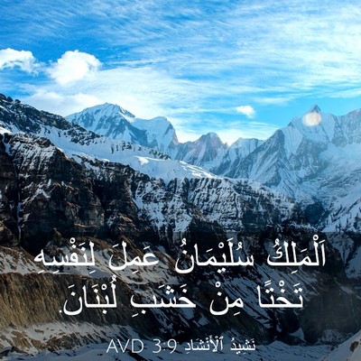 Picture 03 - نَشِيدُ ٱلْأَنْشَادِ 3:9 AVD - اَلْمَلِكُ سُلَيْمَانُ - Bible Verse Picture